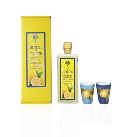 Handmade Limoncello 20 cl with 2 handcrafted ceramic shot glasses – Sapori e Profumi di Positano