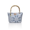 Cotton and silk bag from San Leucio, handmade in Italy with a real bamboo handle – Sapori di Positano