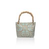 Cotton and silk bag from San Leucio, handmade in Italy with a real bamboo handle – Sapori di Positano