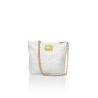 Canvas and Italian lace bag, handmade in Italy with a chain strap – Sapori e profumi di Positano