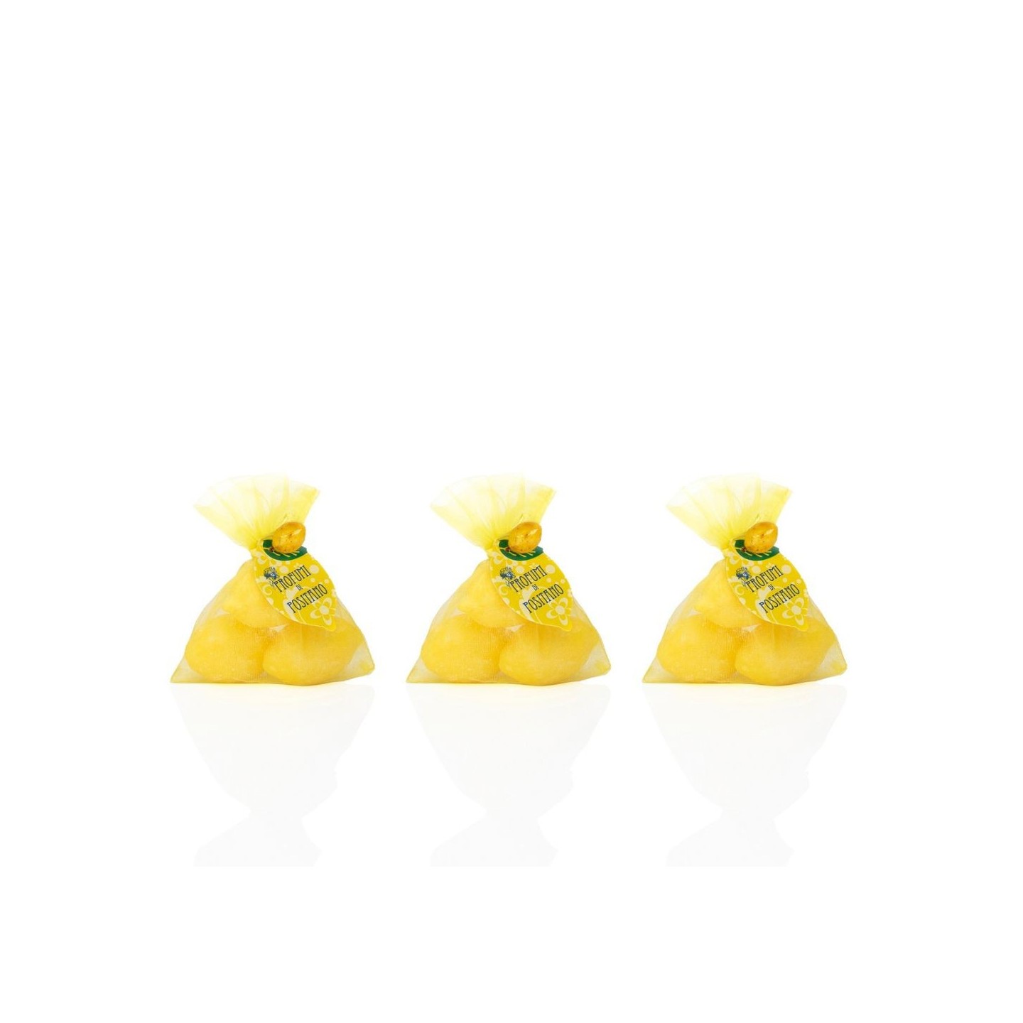 3 tulle pouch of lemon-shaped soaps  – Sapori e Profumi di Positano
