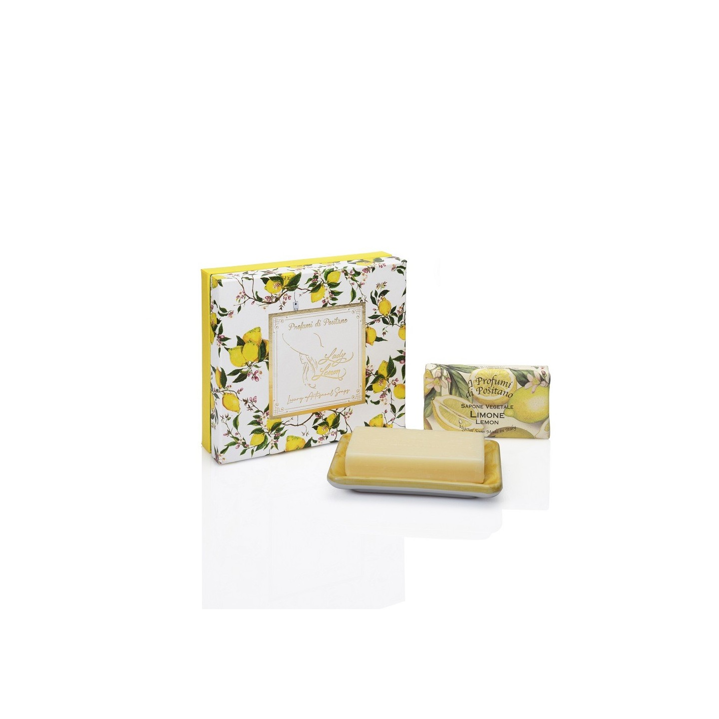 Set  in ceramica artigianale e sapone vegetale al limone e Maestrale - Sapori e Profumi di Positano